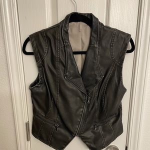 Free people faux leather vest